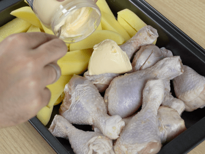 Pollo y patatas al horno
