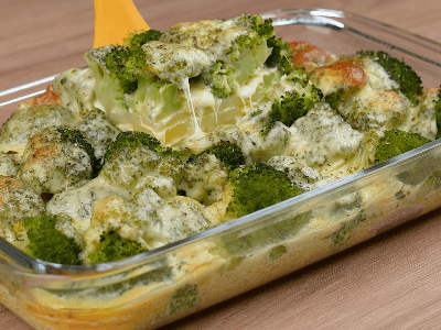Brócoli gratinado al horno