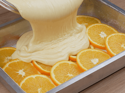 Pastel de naranja invertido