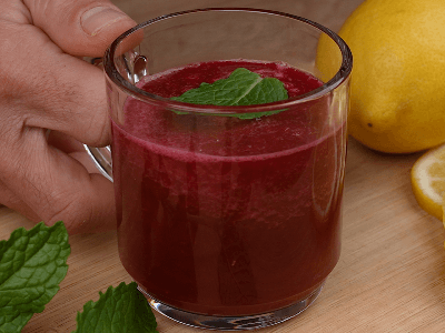 Bebida de Beterraba, Uva Passa e Limão