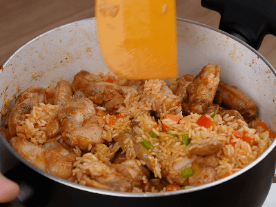 Chicken Wings with Rice