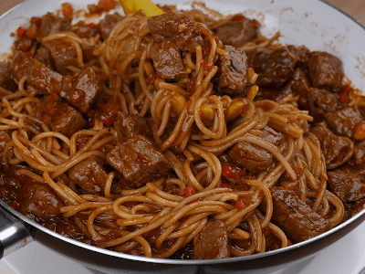 Pasta with Seared Beef