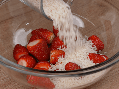 Strawberries with Rice