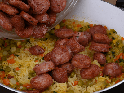 Seasoned Rice with Sausage