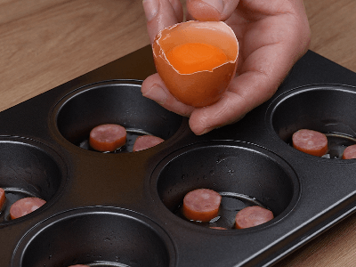 Huevos asados con longaniza calabresa