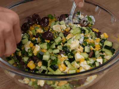Salada de Pepino com Ovos