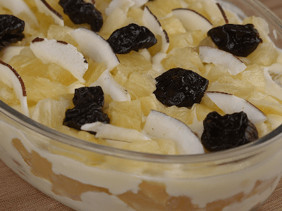 Pineapple Trifle with Prunes