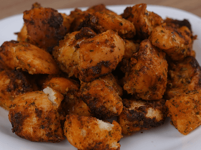 Different Toasted Bread Cubes