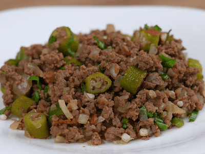 Ground Beef with Okra