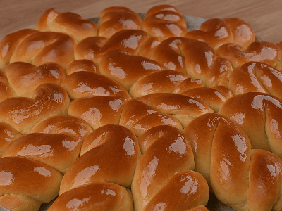 Sweet Braided Bread Loaves