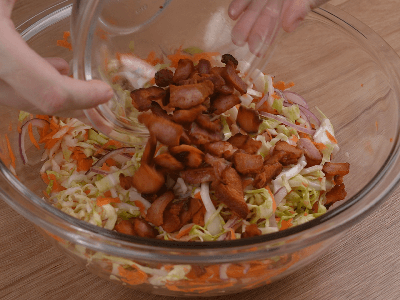 Salada de Repolho com Bacon