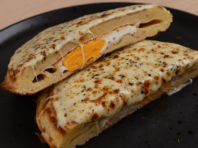 Pancake with Egg and Turkey Breast