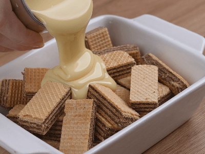 Cheese-cake con wafer