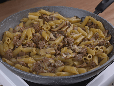 Beef Burger Pasta