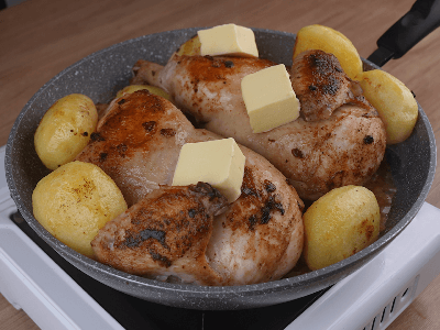 Fried Chicken with Potatoes