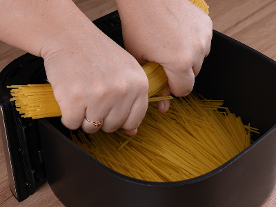 Macarrão na Air Fryer