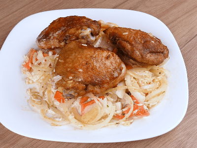 Cabbage with Rice and Chicken