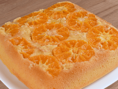 Pastel de mandarina invertido