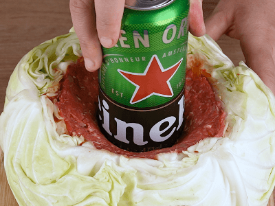 Cabbage Stuffed with Ground Beef and Eggs