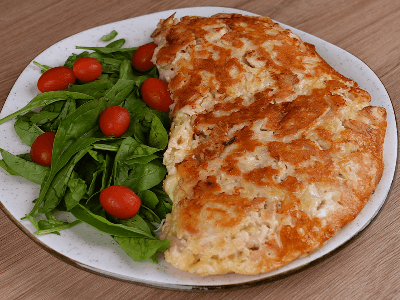 Omelete de Frango com Queijo