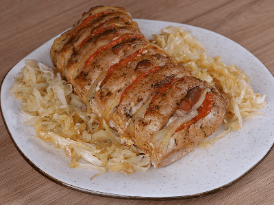 Roasted Pork Loin with Cabbage