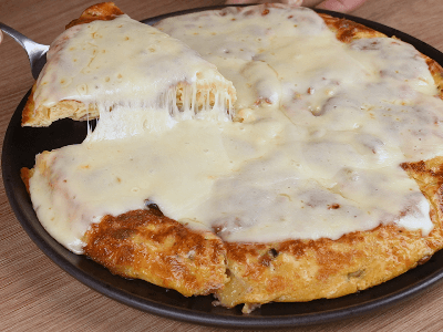 Omelet de papas y champiñones