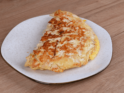 Omelete de Frango Recheada com Queijo