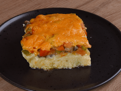 Tarta de coliflor y queso