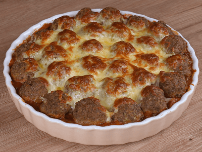 Meatballs with Mashed Potatoes and Cheese
