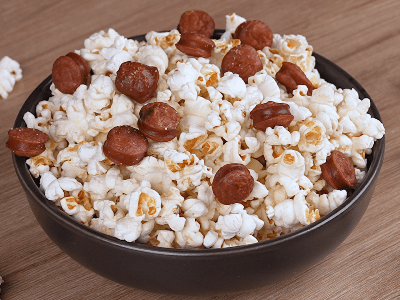 Pipoca com Linguiça