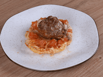 Pasta with Stuffed Meatballs