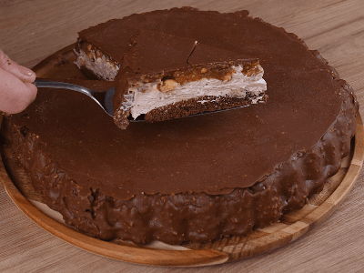 Bolo com Casca de Chocolate e Nutella