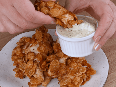 Tiras de Frango Crocantes