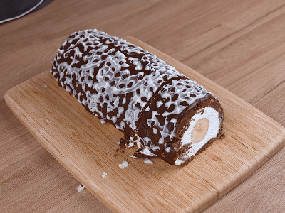 Rocambole de Banana e Nutella