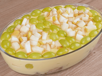 Sobremesa com Uvas e Pera