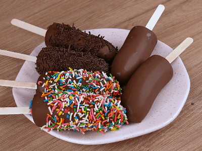 Chocolate-Stuffed Banana Popsicles