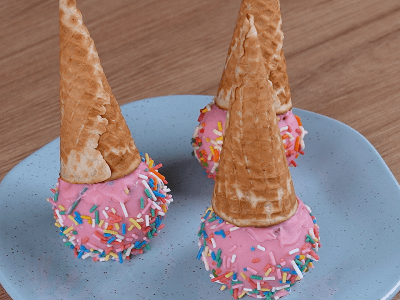Pastel con Helado y Chocolate