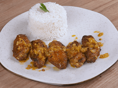 Arroz com Molho de Tangerina