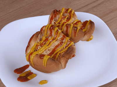 Oven-Baked Stuffed Hot Dog