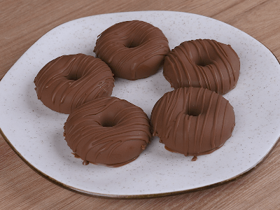 Donas de Manzana con Chocolate