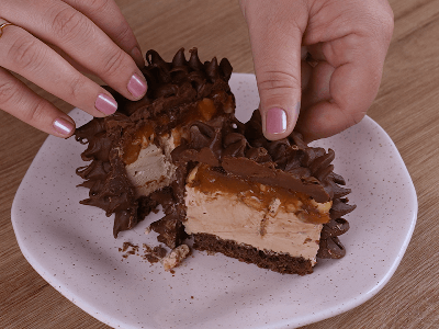 Cake-Filled Chocolate Shell