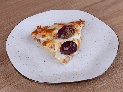 Pizza de Batata com Queijo e Cogumelos