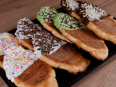 Croissant with a Chocolate Coating