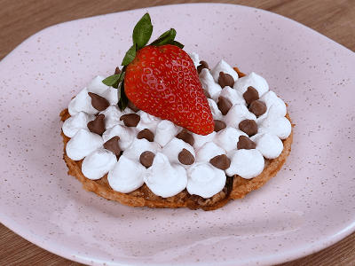 Waffle dulce con galletas