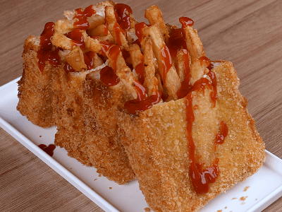 Crispy Fried Bread with French Fries