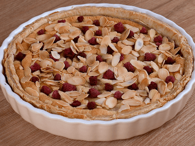 Torta de Frutas Vermelhas com Amêndoas