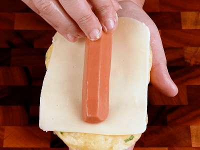 Salgado de Mandioca com Salsicha