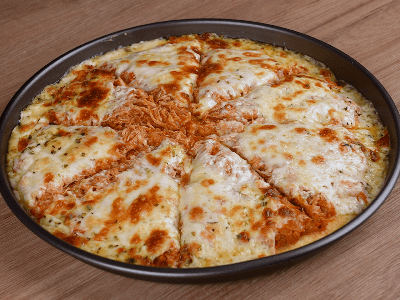 Rice Crust Pizza with Chicken and Cheese