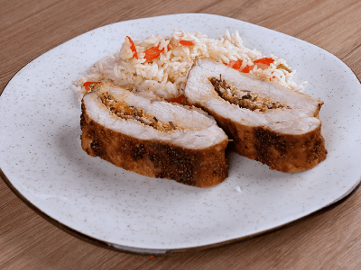 Lomo Relleno con Arroz