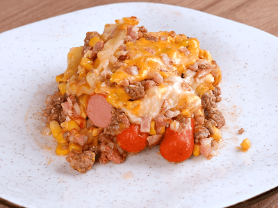 Canelones Recheados com Salsicha